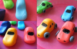 Машинка из воздушного пластилина