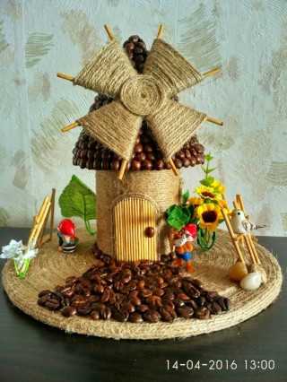 Мельница из природного материала своими руками