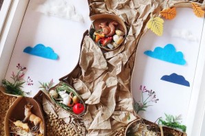 Осенняя поделка в коробочке