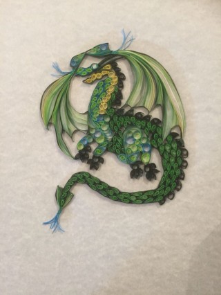Поделка зеленый дракон