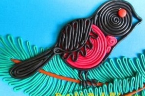 Аппликация из пластилиновых жгутиков