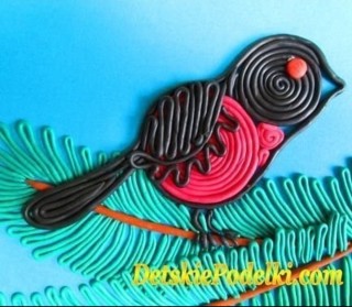 Аппликация из пластилиновых жгутиков