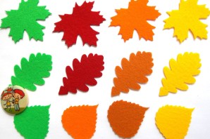 Листья из фетра на праздник осени
