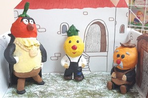 Чиполлино поделка из овощей