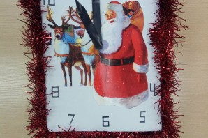Часы для деда мороза поделка