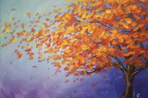 Пейзаж осенний ветер