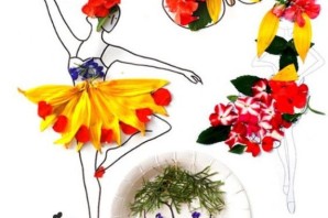 Балерина из листьев