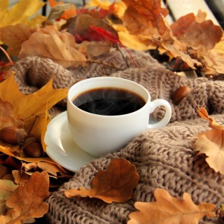 Осенняя заставка с кофе