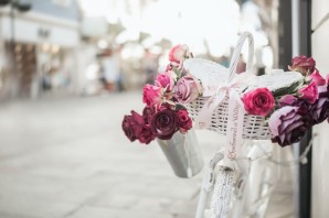 Букет цветов на улице