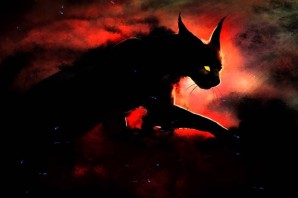 Кот демон арт