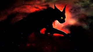Кот демон арт