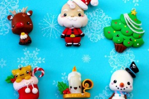 Новогодние игрушки из легкого пластилина