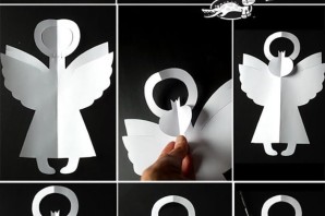 Рождественский ангел из бумаги