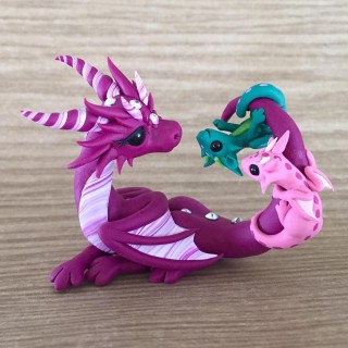 Дракоша из пластилина