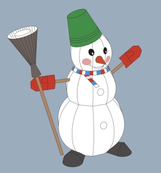 Снеговики из бумаги