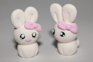 Зайчик из воздушного пластилина