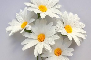 Объемные ромашки из бумаги