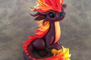 Дракончик из легкого пластилина