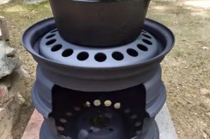 Печка из дисков автомобиля