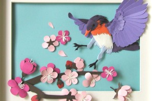 Объемная аппликация из бумаги