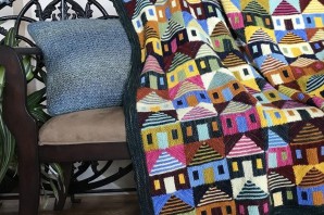 Плед из остатков пряжи