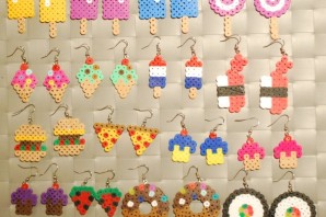 Сережки из термомозаики