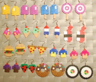 Сережки из термомозаики