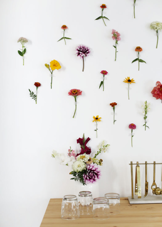 Цветы на стену декор