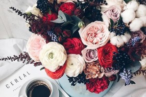 Стильные цветы с днем рождения