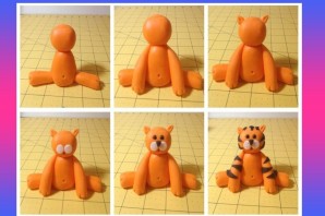 Тигр из пластилина