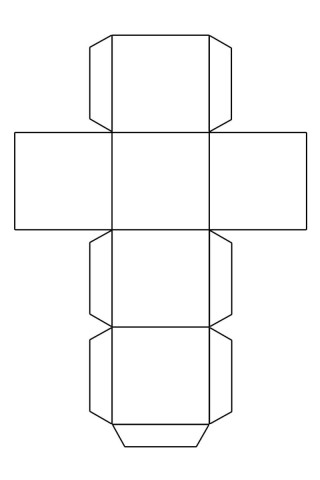 Объемный квадрат из бумаги