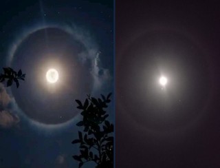 Световое кольцо вокруг луны