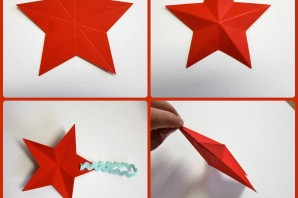 Объемная звезда из бумаги