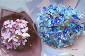 Букет из бумажных бабочек