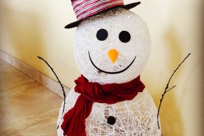 Поделка в садик снеговик своими руками