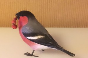 Снегирь из ваты