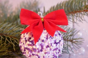 Поделка новогодний шар своими руками