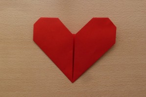 Оригами объемное сердце