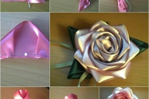 Цветы из лент своими руками