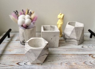 Кашпо из гипса своими руками