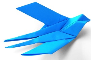 Оригами ласточка