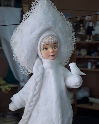 Снегурочка своими руками из ваты