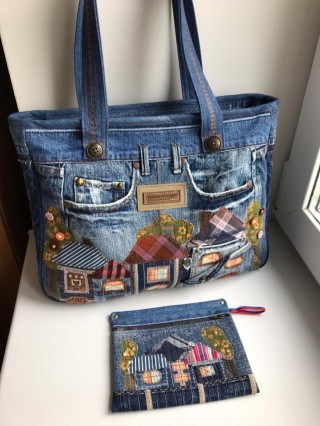 Сумки из старых джинсов