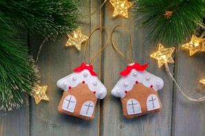 Игрушки на елку из фетра