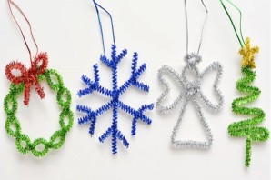 Новогодние украшения из синельной проволоки