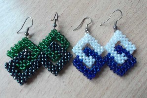 Серьги из бисера для начинающих