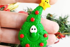 Елочные игрушки из легкого пластилина