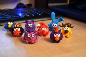 Смешарики из воздушного пластилина