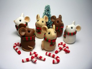 Новогодние фигурки из пластилина