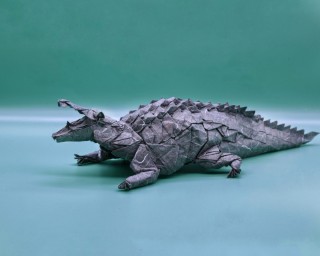 Оригами крокодил